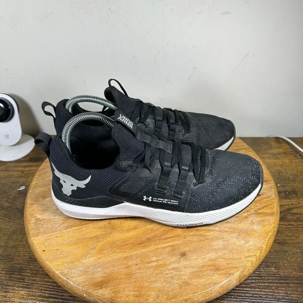 Under‎ Armour Project Rock BSR Charged Black Shoes Women’s Size 9.5